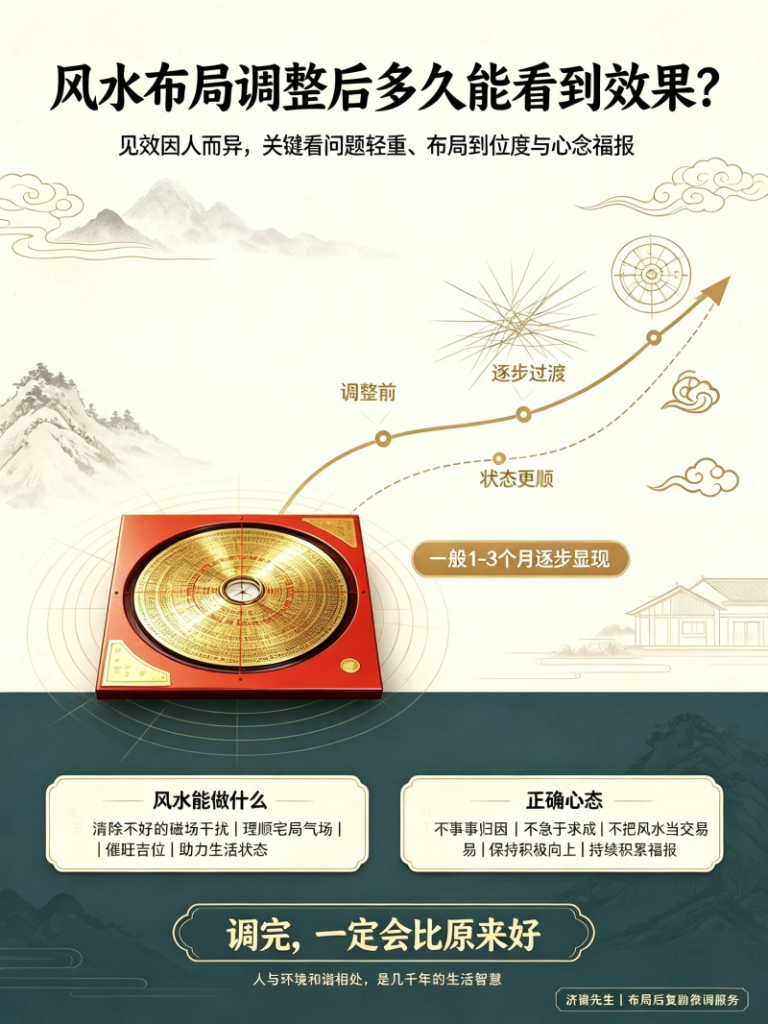 阳宅风水布局调整后,多久能看到效果?